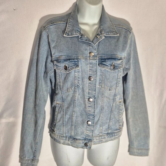 H&M classic Denim Jacket with metal buttons in size Medium - Picture 1 of 15